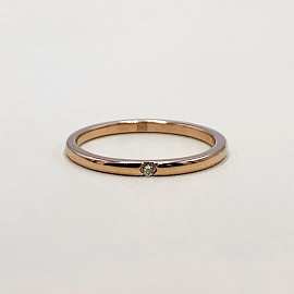 Золотое кольцо с белым бриллиантом 01-200050803