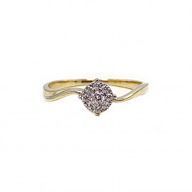 Золотое кольцо с цирконом 01-19100107