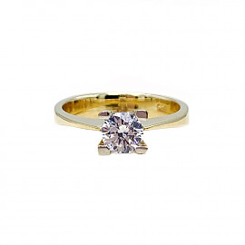 Золотое кольцо с цирконом 01-19087115