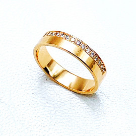 Обручальное кольцо из золота с белыми бриллиантами 01-200006216