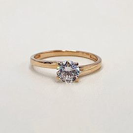 Золотое кольцо с цирконом 01-19329217