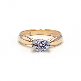 Золотое кольцо с цирконом 01-19219219