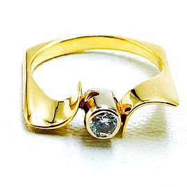 Кольцо из золота с желтым бриллиантом 01-200099428
