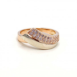 Золотое кольцо с цирконом 01-19150031