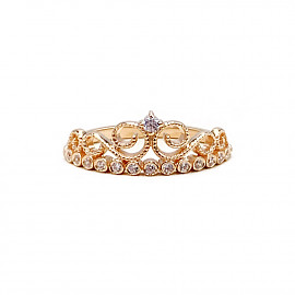 Золотое кольцо с цирконом 01-19068432