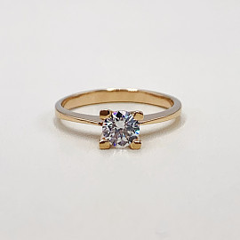 Золотое кольцо с цирконом 01-200017532