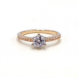 Золотое кольцо с цирконом 01-19145936