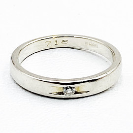 Золотое кольцо белого цвета с желтым бриллиантом 01-19293743