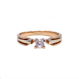 Золотое кольцо красного с белым цвета с цирконом 01-19076344
