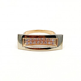 Золотое кольцо с цирконом 01-19180649