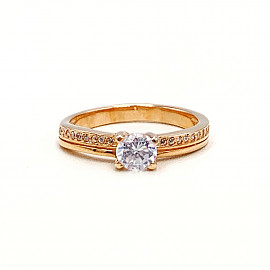 Золотое кольцо с цирконом 01-19116151