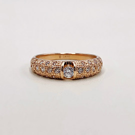 Золотое кольцо с цирконом 01-200027857