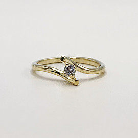 Золотое кольцо с цирконом 01-200045266
