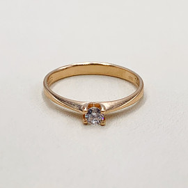 Золотое кольцо с цирконом 01-19292369