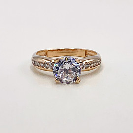 Золотое кольцо с цирконом 01-19316470
