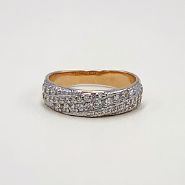 Золотое кольцо с цирконом 01-19333872