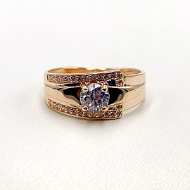 Золотое кольцо с цирконом 01-19280973