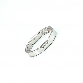 Обручальное кольцо из золота белого цвета с белыми бриллиантами 01-19127175
