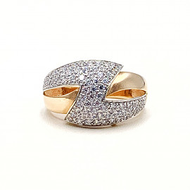 Золотое кольцо с цирконом 01-19112476