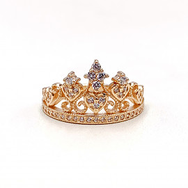 Золотое кольцо с цирконом 01-19173376