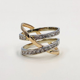 Золотое кольцо с цирконом 01-200006780