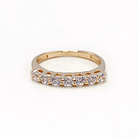 Золотое кольцо в красном цвете с цирконом 01-19179985