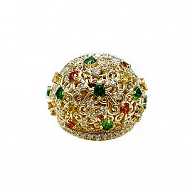 Кольцо из золота с белыми бриллиантами 01-19064186