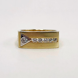 Перстень из золота с цирконом 01-200006895