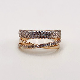 Золотое кольцо с цирконом 01-200018498