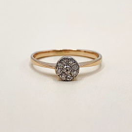Золотое кольцо с желтыми бриллиантами 01-200063599